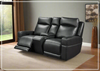 Gio Italia Vault Black Leather 2-Seater Power Reclining Sofa-Jennihome