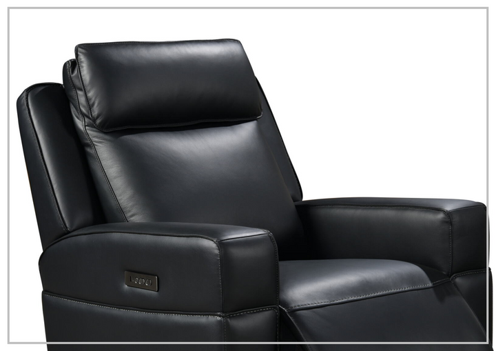 Gio Italia Vault Black Leather Recliner Chair-Jennihome