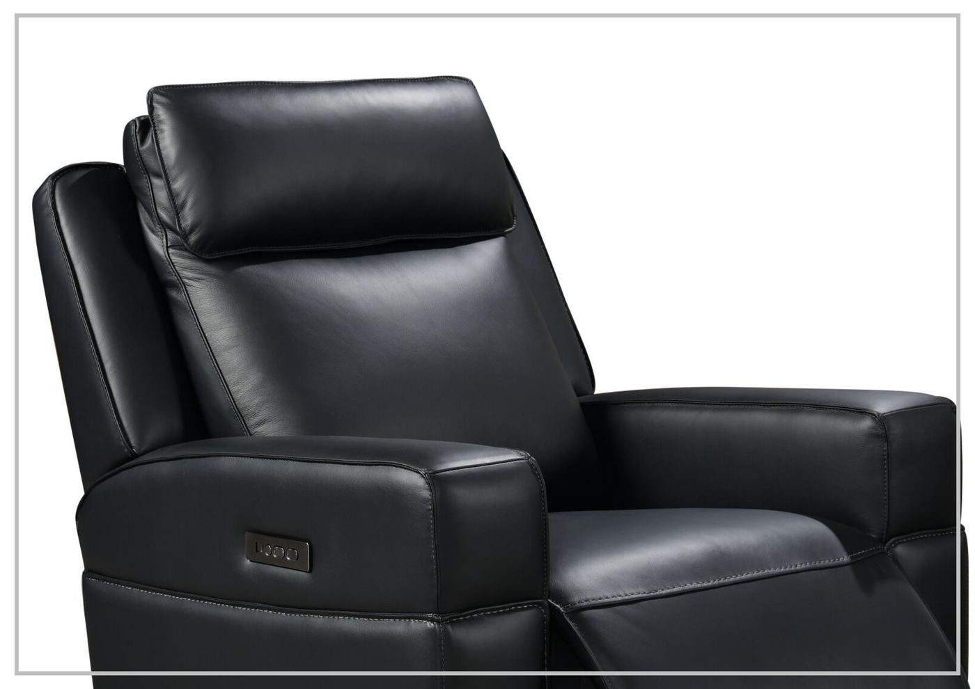 Gio Italia Vault Black Leather Recliner Chair-Jennihome