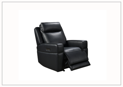 Gio Italia Vault Black Leather Recliner Chair-Jennihome