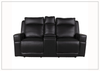 Gio Italia Vault Black Leather 2-Seater Power Reclining Sofa-Jennihome