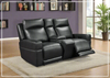 Gio Italia Vault Black Leather 2-Seater Power Reclining Sofa-Jennihome