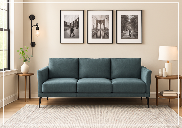 Viola Fabric Sofa | 3 Seater | Wenge Legs | Luonto-Jennihome