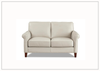 Laguna 2-Seater Leather Loveseat with Elegant Rolled Arms-Jennihome