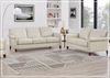 Laguna Leather Living Room Set with Elegant Rolled Arms-Jennihome