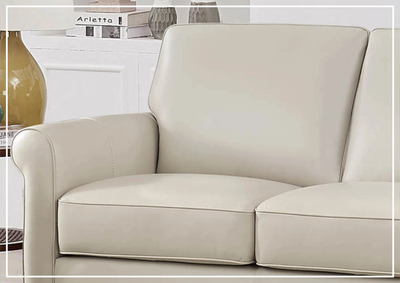 Laguna 3-Seater Leather Sofa with Elegant Rolled Arms-Jennihome