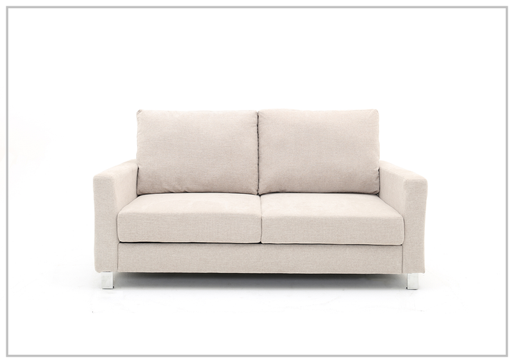 Nova Queen Fabric Sleeper Sofa With Wood and Chrome Legs -sofabed