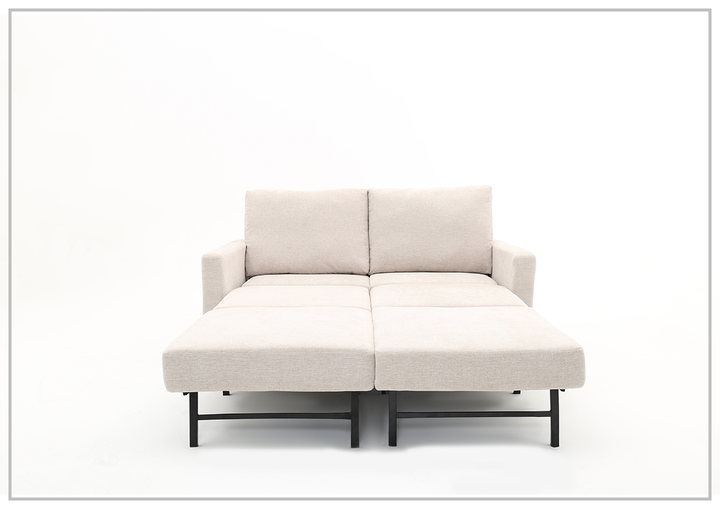 Nova Queen Fabric Sleeper Sofa With Wood and Chrome Legs -sofabed