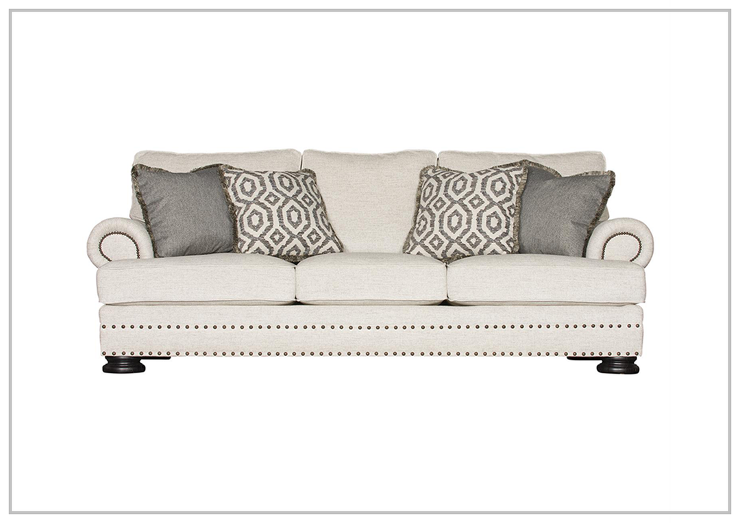 Bernhardt Foster 3-Seater Fabric Sofa in Mocha Leg Finish