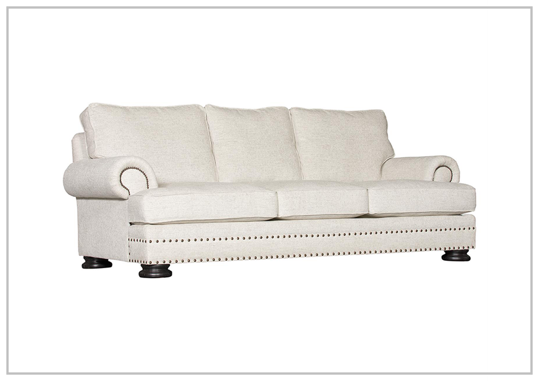 Bernhardt Foster 3-Seater Fabric Sofa in Mocha Leg Finish