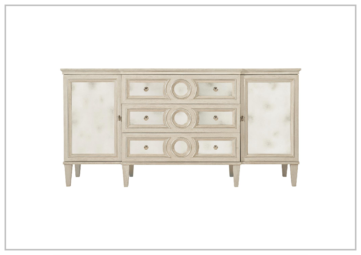 Allure Buffet with Silver Luster & Manor White Finish