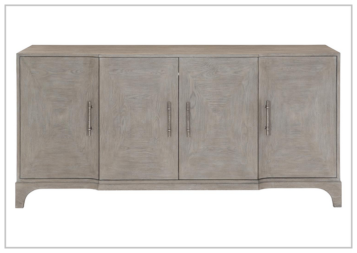 Bernhardt Albion Oak Wood Buffet Table in Pewter Finish