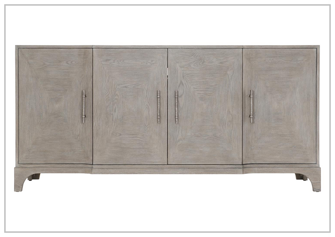 Bernhardt Albion Oak Wood Buffet Table in Pewter Finish