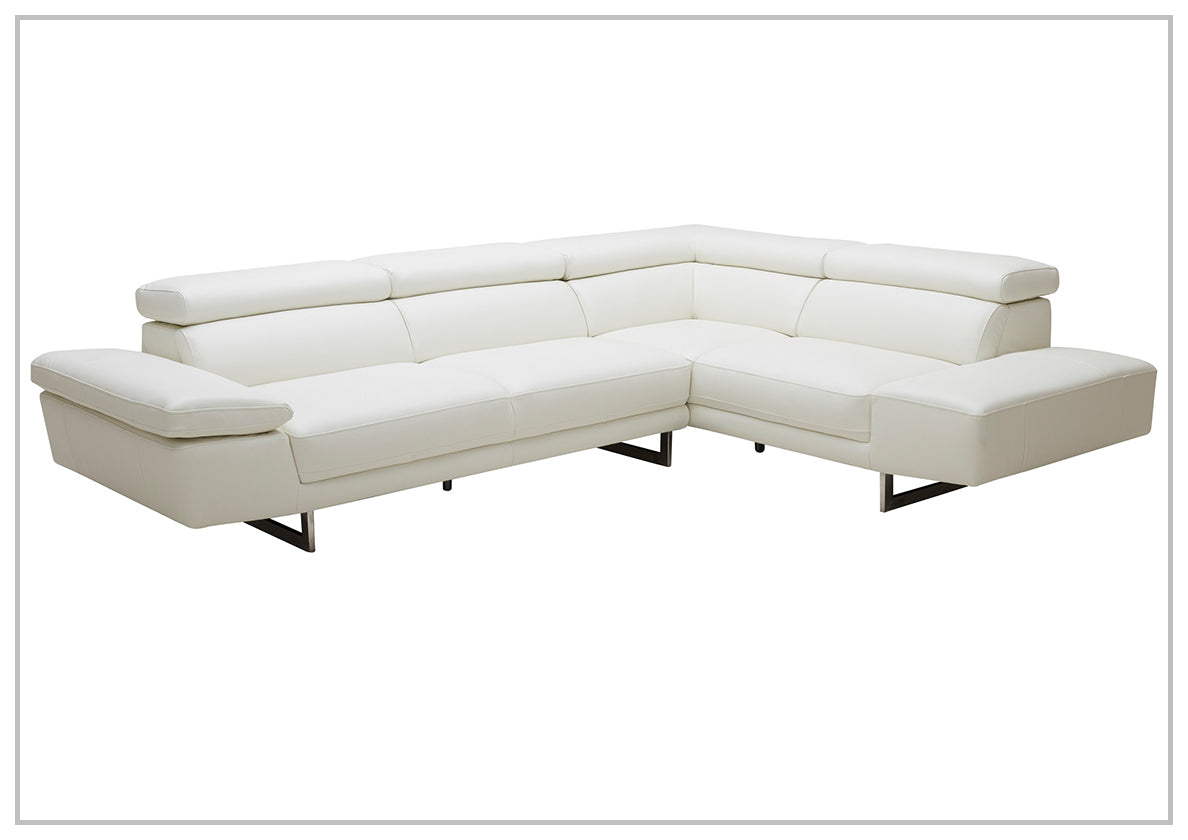 Gio Italia Cavour Mansion L-Shaped White Leather Sectional
