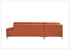 Decker Orange Italian Leather Sectional Sofa-Sectional Sofa-SOFABED