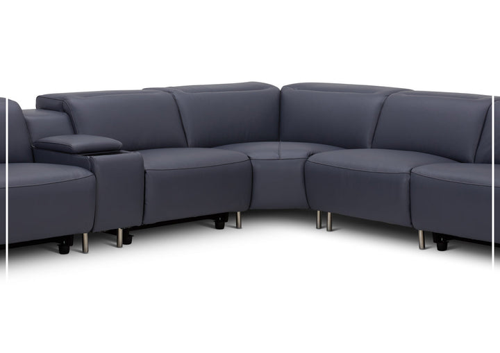 Picasso 6 Piece Italian Motion Reclining Sectional Sofa-SOFABED