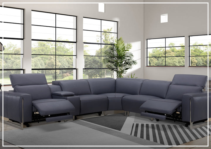 Picasso 6 Piece Italian Motion Reclining Sectional Sofa-jennihome