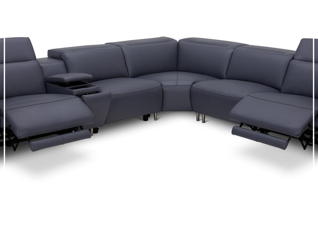 Picasso 6 Piece Italian Motion Reclining Sectional Sofa