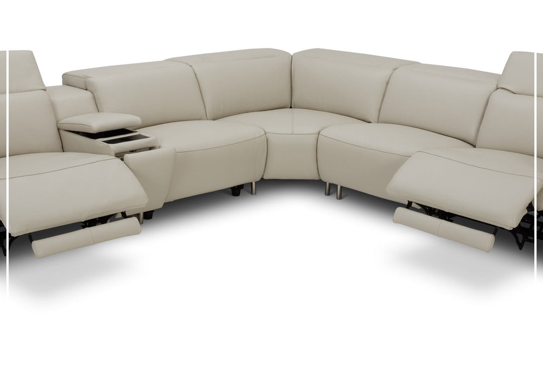 Picasso 6 Piece Italian Motion Reclining Sectional Sofa