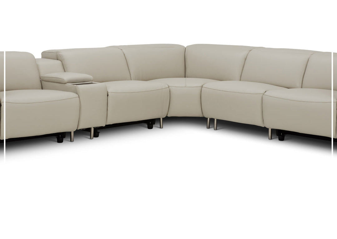 Picasso 6 Piece Italian Motion Reclining Sectional Sofa