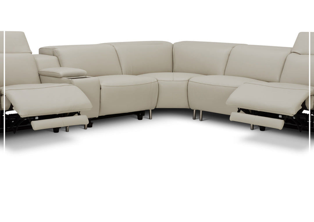 Picasso 6 Piece Italian Motion Reclining Sectional Sofa