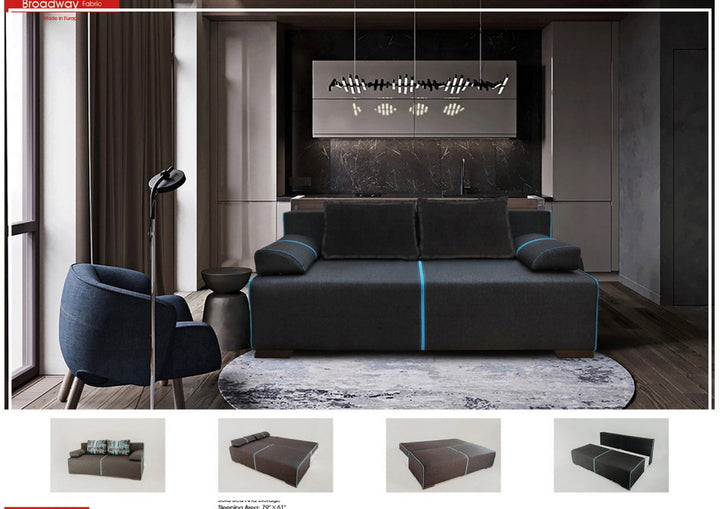 Grey Broadway Sofa Bed And Storage Set