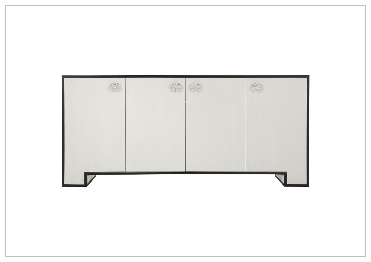 Silhouette 78'' Wide Wooden Buffet Table with Eggshell Finish
