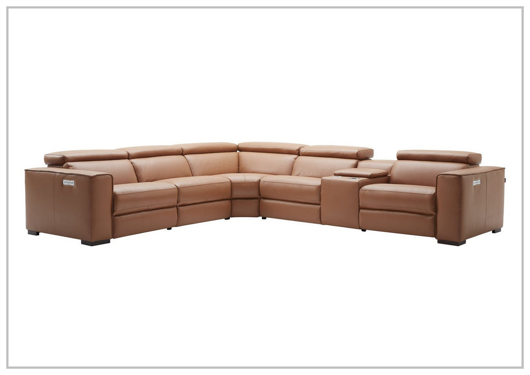 Gio Italia Aventura Power Reclining Leather Sectional Sofa