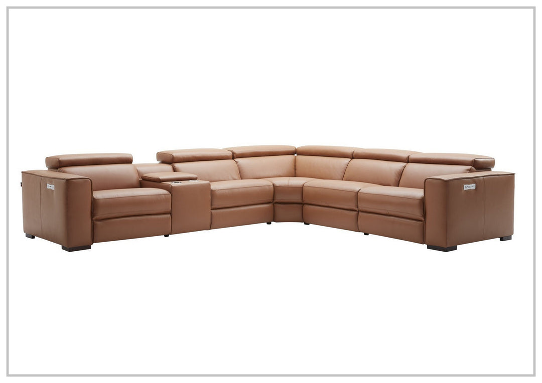 Gio Italia Aventura Power Reclining Leather Sectional Sofa