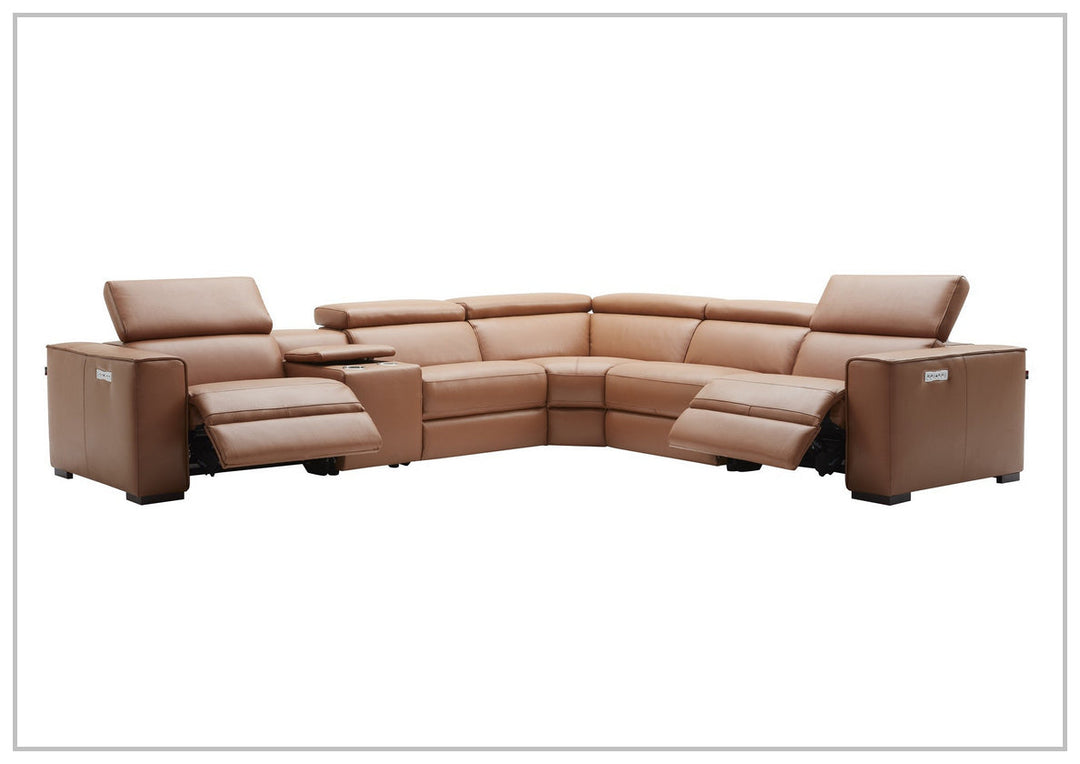 Gio Italia Aventura Power Reclining Leather Sectional Sofa