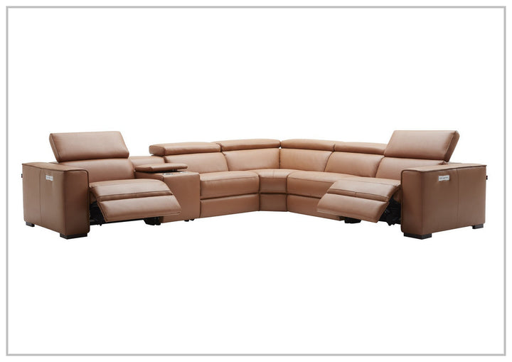 Gio Italia Aventura Power Reclining Leather Sectional Sofa