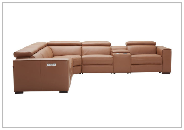 Gio Italia Aventura Power Reclining Leather Sectional Sofa