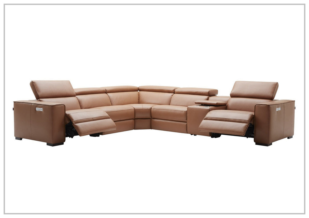 Gio Italia Aventura Power Reclining Leather Sectional Sofa