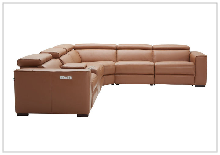 Gio Italia Aventura Power Reclining Leather Sectional Sofa