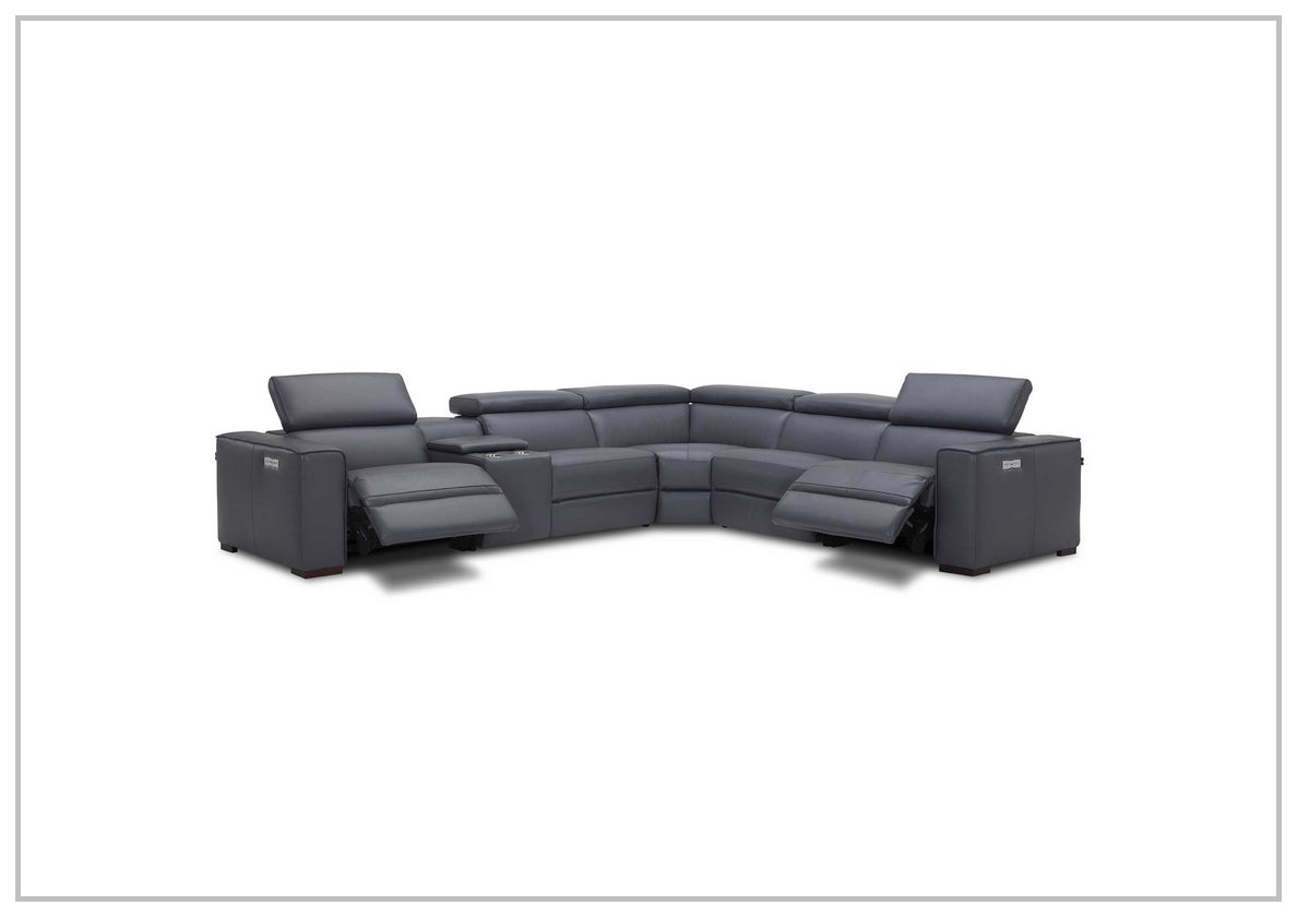 Gio Italia Aventura Power Reclining Leather Sectional Sofa