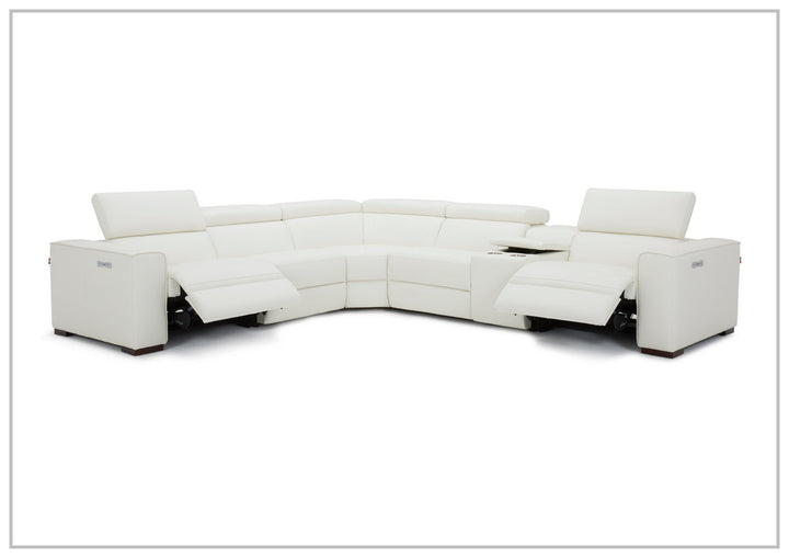 Gio Italia Aventura Power Reclining Leather Sectional Sofa