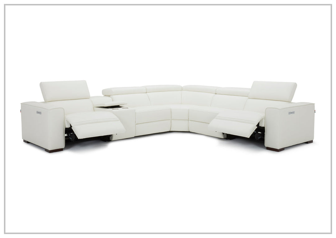 Gio Italia Aventura Power Reclining Leather Sectional Sofa