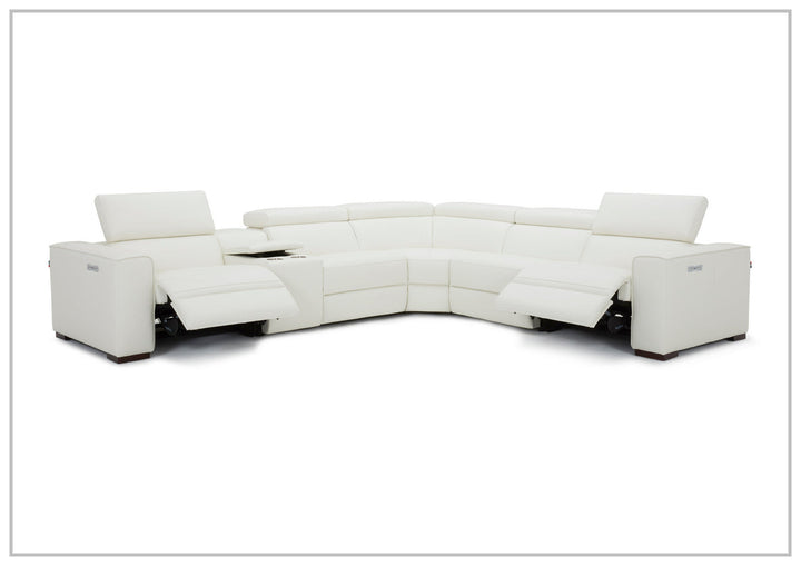 Gio Italia Aventura Power Reclining Leather Sectional Sofa