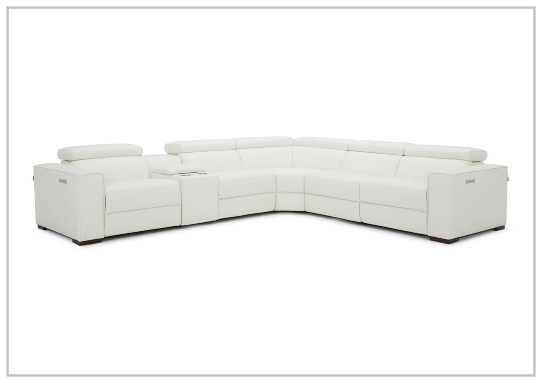 Gio Italia Aventura Power Reclining Leather Sectional Sofa