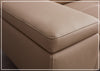 Decker sectional sofa in Taupe with top grain leather