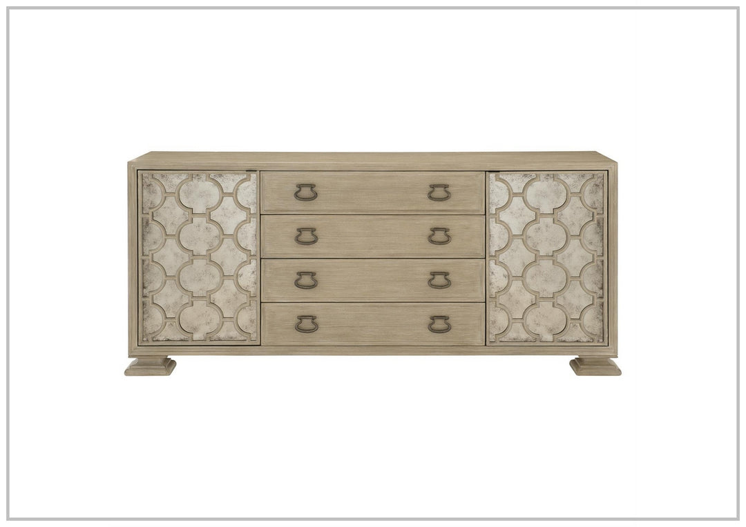 Bernhardt Santa Barbara 81.38'' Wide 4 Drawers Buffet with Antique Glass Doors