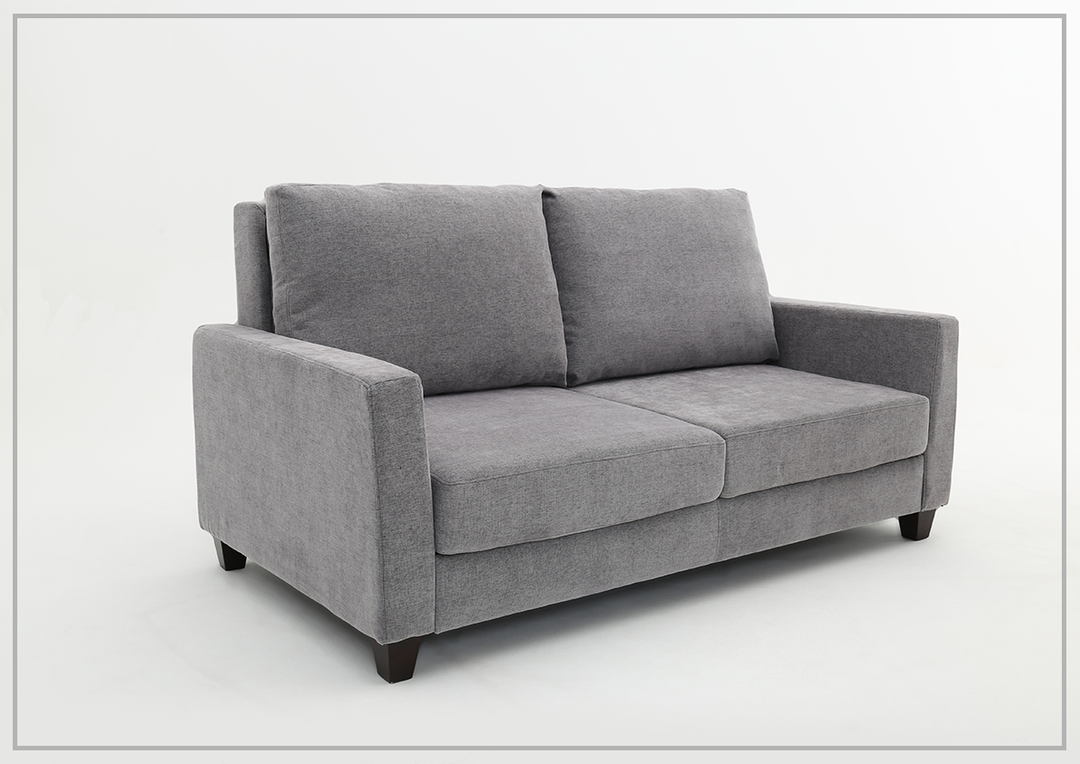 Nova Queen Fabric Sleeper Sofa With Wood and Chrome Legs -sofabed