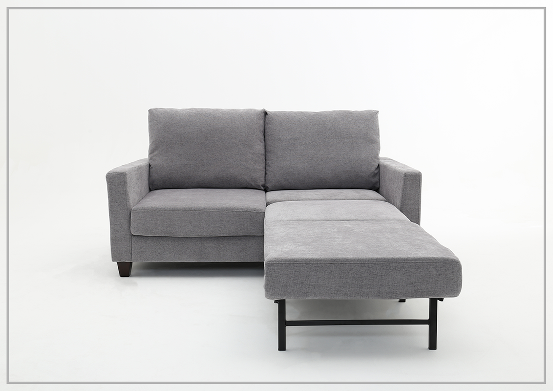 Nova Queen Fabric Sleeper Sofa With Wood and Chrome Legs -sofabed