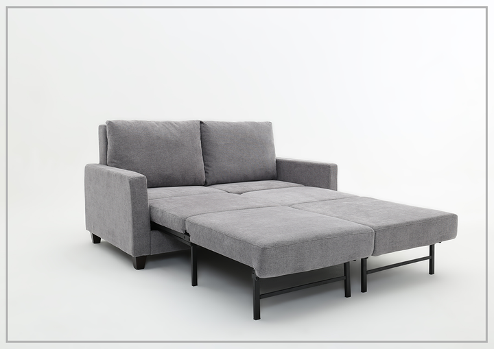 Nova Queen Fabric Sleeper Sofa With Wood and Chrome Legs -sofabed