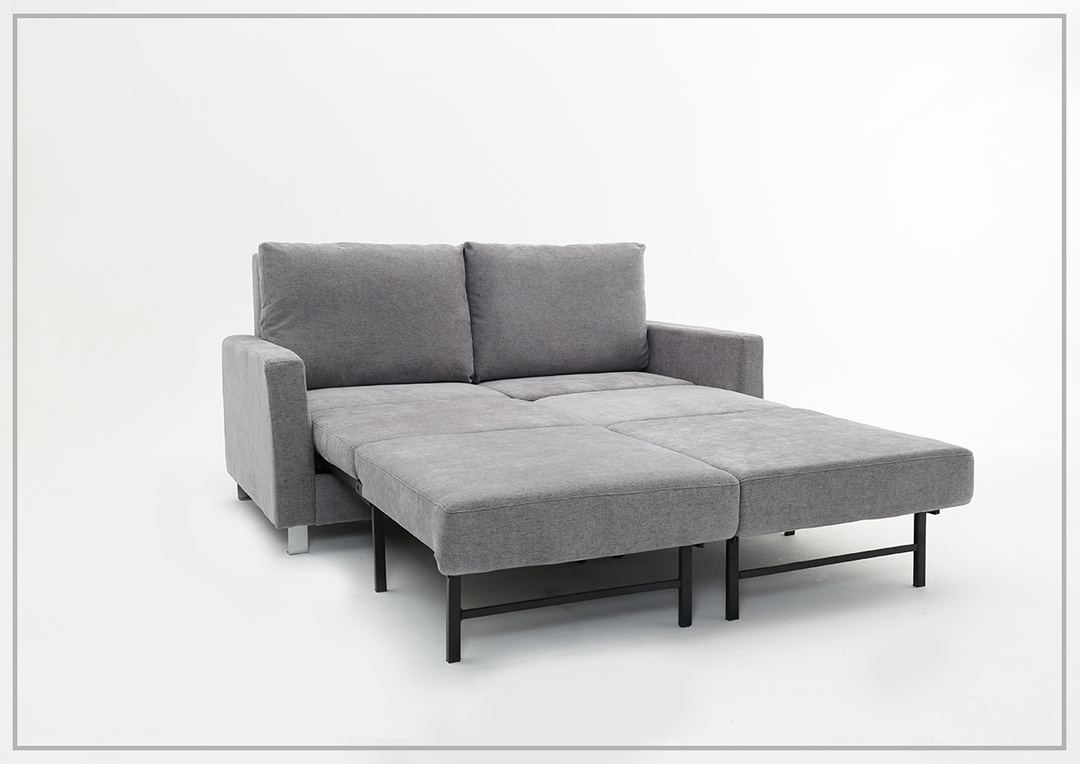 Nova Queen Fabric Sleeper Sofa With Wood and Chrome Legs -sofabed